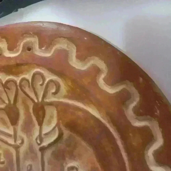 Kokopelli fertility music art wall hanging mexico handmade ceramic large - Picture 13 of 16